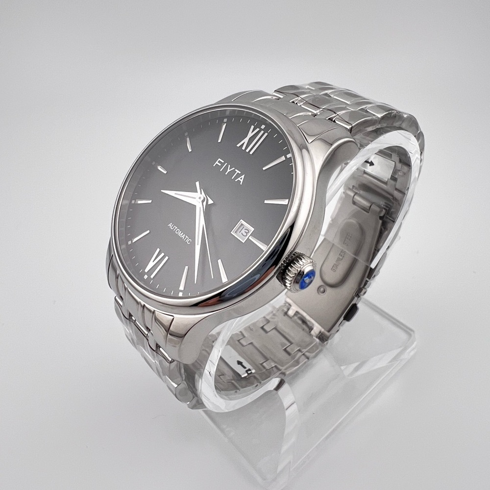 FIYTA Classic Minimalist Men's Watch with 3-Hand Date Automatic Stainless Steel
